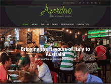 Tablet Screenshot of aperitivo.com.au
